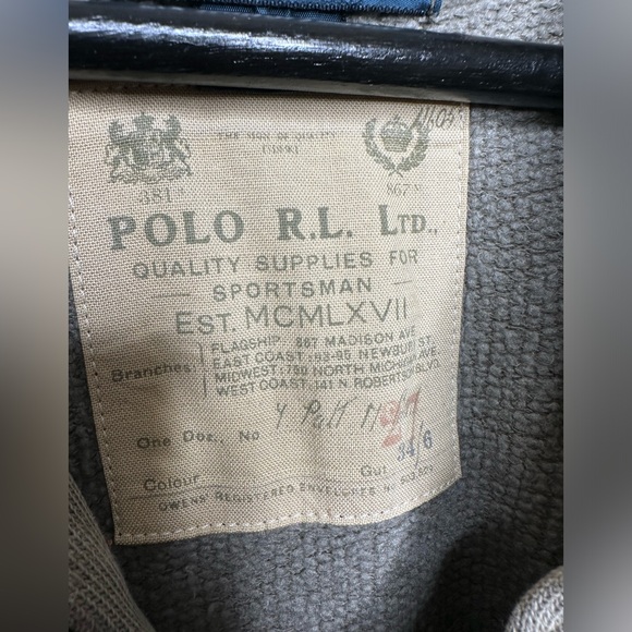 Polo Ralph Lauren Military Utility Shawl Cardigan Sportsman Size L - Picture 7 of 9